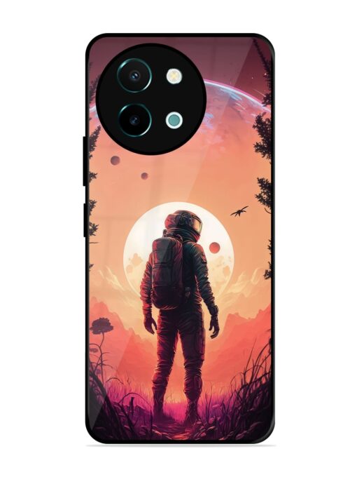 Red Sky At Morning Glossy Metal Phone Cover for Vivo Y38 (5G) Zapvi