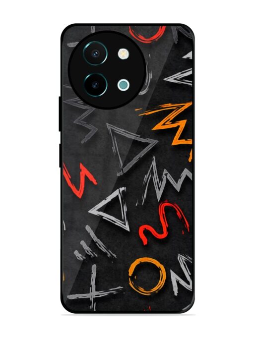 Grungy Graffiti Glossy Metal Phone Cover for Vivo Y38 (5G)