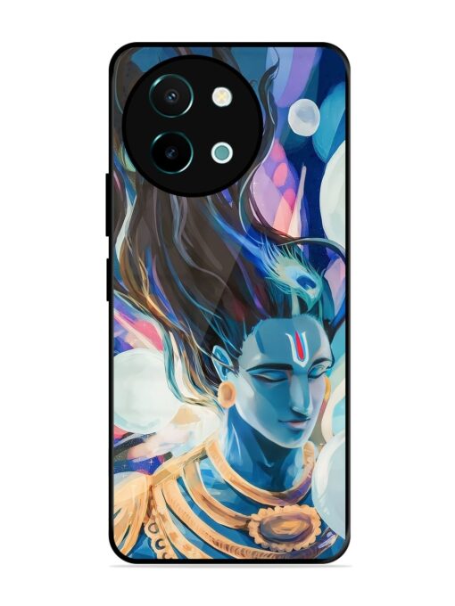 Bhagwan Sri Krishna Glossy Metal Phone Cover for Vivo Y38 (5G)