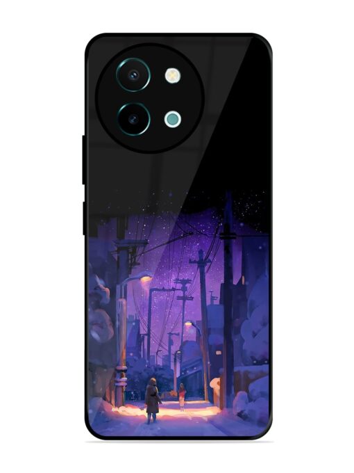 Winter Anime Art Glossy Metal Phone Cover for Vivo Y38 (5G)