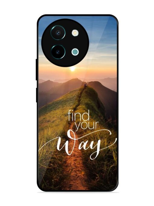 Find Your Way Glossy Metal Phone Cover for Vivo Y38 (5G)