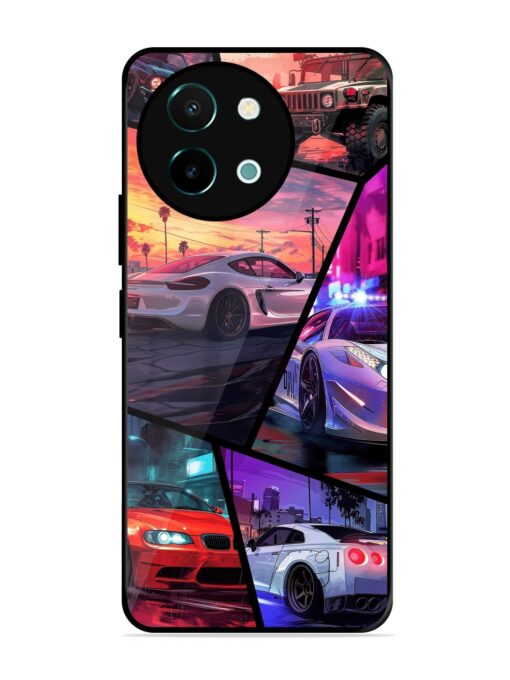 Ride In Pixels Glossy Metal Phone Cover for Vivo Y38 (5G) Zapvi