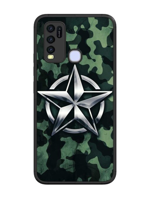 Indian Army Star Design Glossy Metal Phone Cover for Vivo Y50 Zapvi