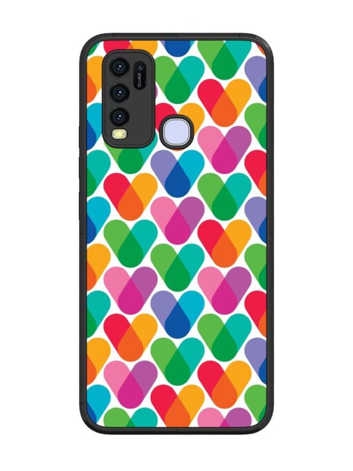 Overlapping Colors Colorful Glossy Metal TPU Phone Cover for Vivo Y50 Zapvi