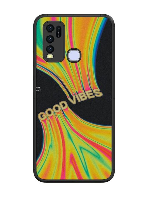 Good Vibes Glossy Metal Phone Cover for Vivo Y50 Zapvi