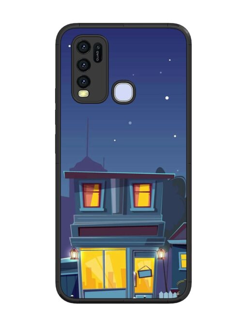 Vector Night House Glossy Metal Phone Cover for Vivo Y50 Zapvi