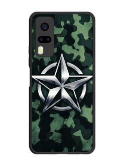 Indian Army Star Design Glossy Metal Phone Cover for Vivo Y51