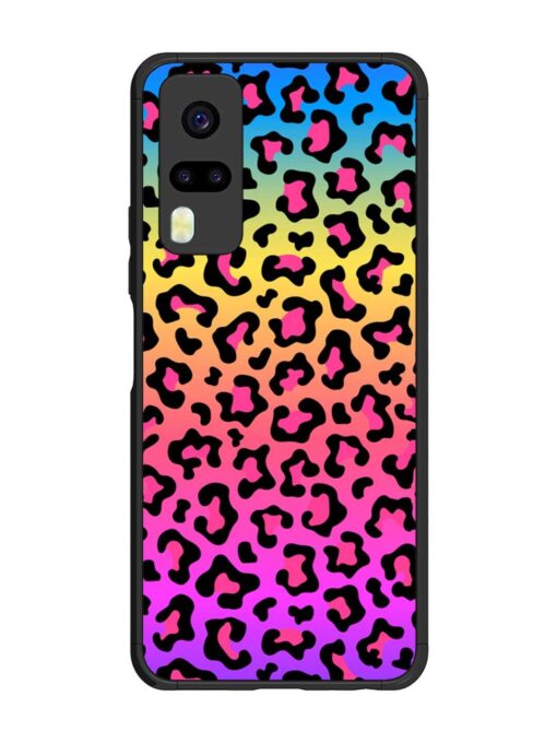 Neon Rainbow Colored Glossy Metal Phone Cover for Vivo Y51 Zapvi