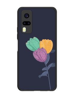 Flower Vector Glossy Metal Phone Cover for Vivo Y51