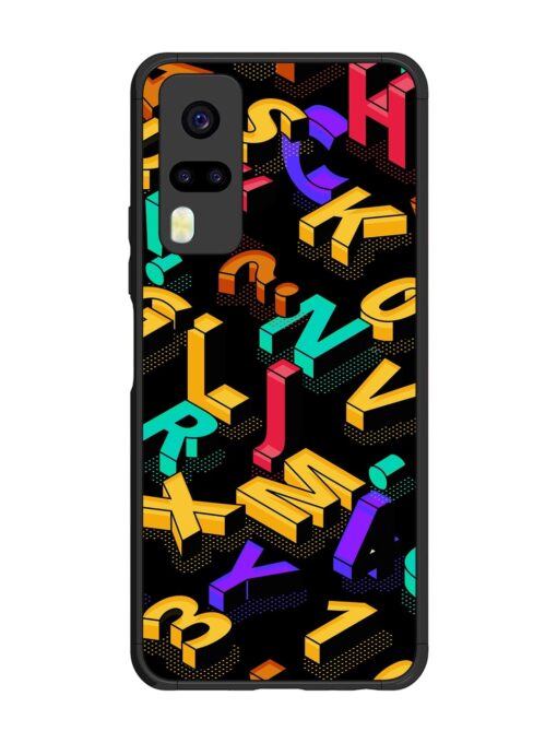 Seamless Pattern With Letters Glossy Metal Phone Cover for Vivo Y51