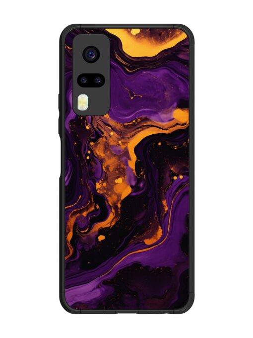 Painting Of A Purple Glossy Metal Phone Cover for Vivo Y51