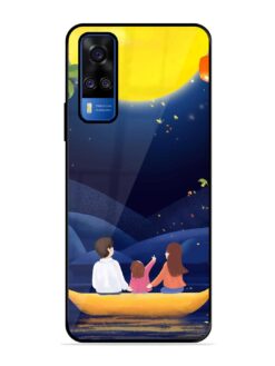 Happy Family And Beautiful View Glossy Metal Phone Cover for Vivo Y51A