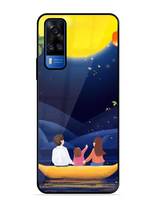 Happy Family And Beautiful View Glossy Metal Phone Cover for Vivo Y51A Zapvi