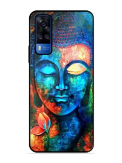 Buddha Painting Glossy Metal Phone Cover for Vivo Y51A