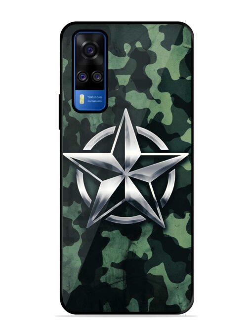 Indian Army Star Design Glossy Metal Phone Cover for Vivo Y51A Zapvi