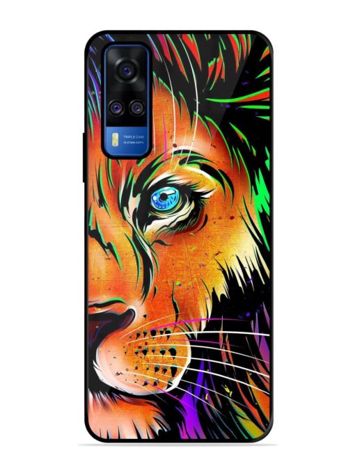 Colorful Lion Design Glossy Metal TPU Phone Cover for Vivo Y51A