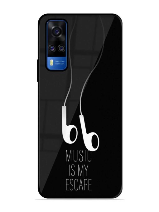 Music Is My Escape Glossy Metal Phone Cover for Vivo Y51A Zapvi