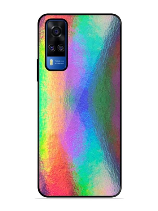 Colorful Holographic Background Glossy Metal TPU Phone Cover for Vivo Y51A