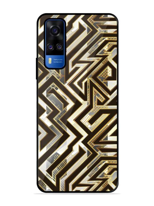 Technology Geometric Seamless Glossy Metal Phone Cover for Vivo Y51A Zapvi