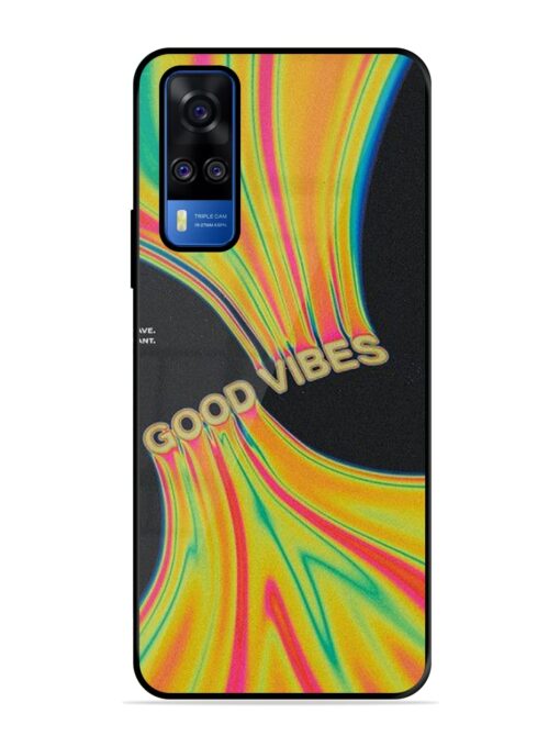 Good Vibes Glossy Metal Phone Cover for Vivo Y51A Zapvi