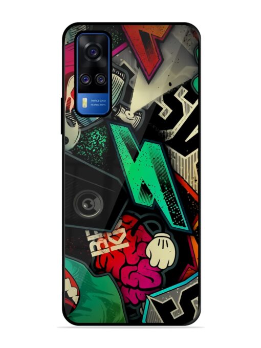 Graffiti Art Glossy Metal Phone Cover for Vivo Y51A