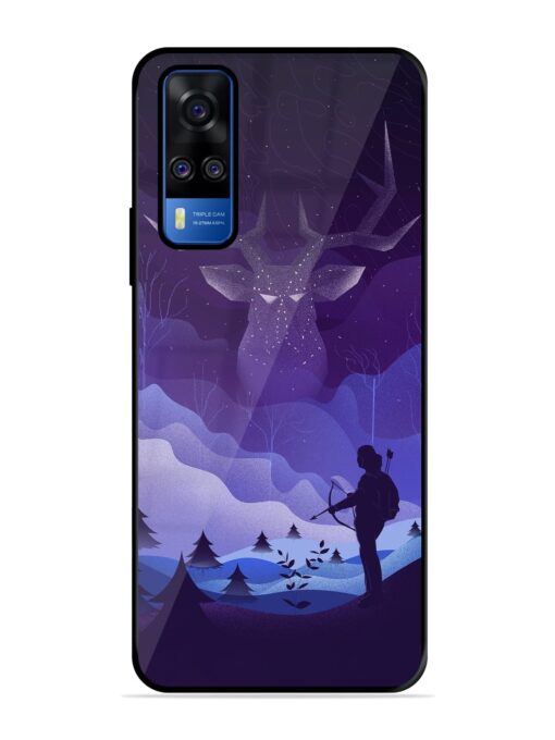 Deer Forest River Glossy Metal Phone Cover for Vivo Y51A Zapvi