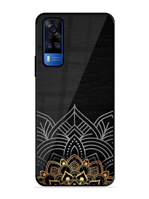 Decorative Golden Pattern Glossy Metal Phone Cover for Vivo Y51A Zapvi