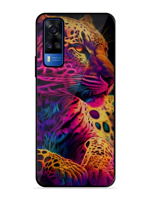 Leopard Art Glossy Metal Phone Cover for Vivo Y51A Zapvi