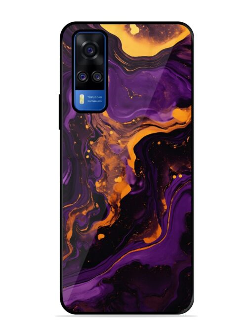 Painting Of A Purple Glossy Metal Phone Cover for Vivo Y51A Zapvi