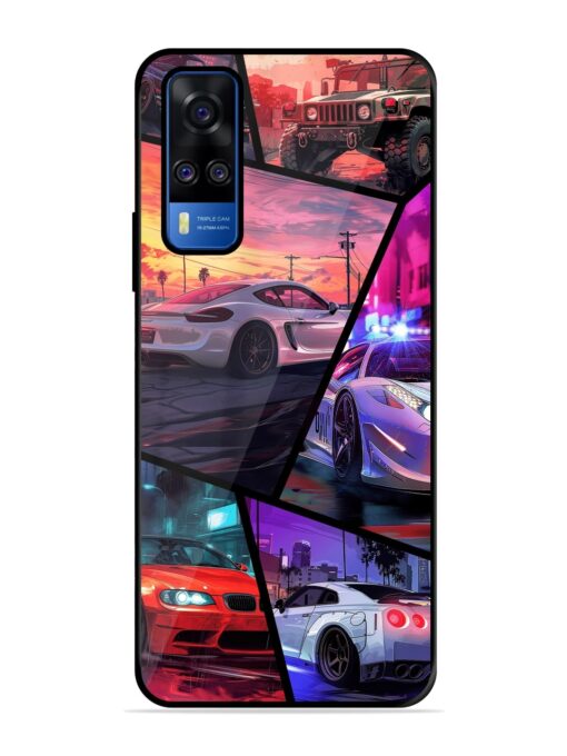 Ride In Pixels Glossy Metal Phone Cover for Vivo Y51A Zapvi