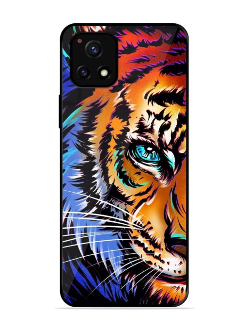 Colorful Lion Art Glossy Metal Phone Cover for Vivo Y52S Zapvi