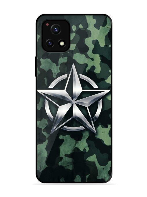 Indian Army Star Design Glossy Metal Phone Cover for Vivo Y52S Zapvi