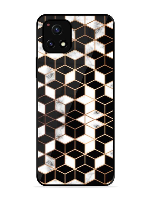 Vector Marble Texture Glossy Metal Phone Cover for Vivo Y52S Zapvi