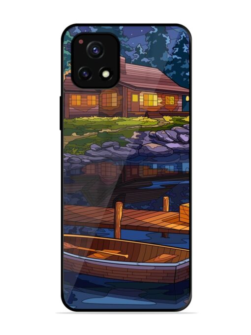 Village Night Scene Glossy Metal Phone Cover for Vivo Y52S Zapvi