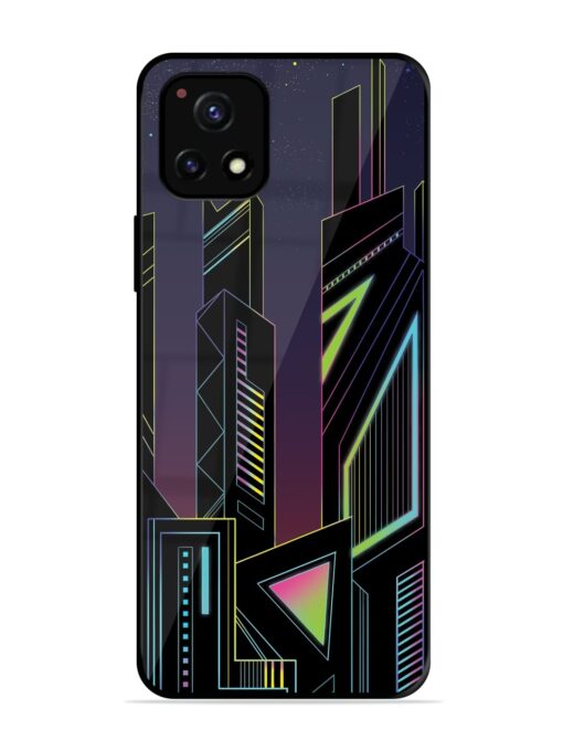 Neon Dreamscape Glossy Metal Phone Cover for Vivo Y52S Zapvi