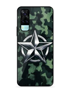 Indian Army Star Design Glossy Metal Phone Cover for Vivo Y53S