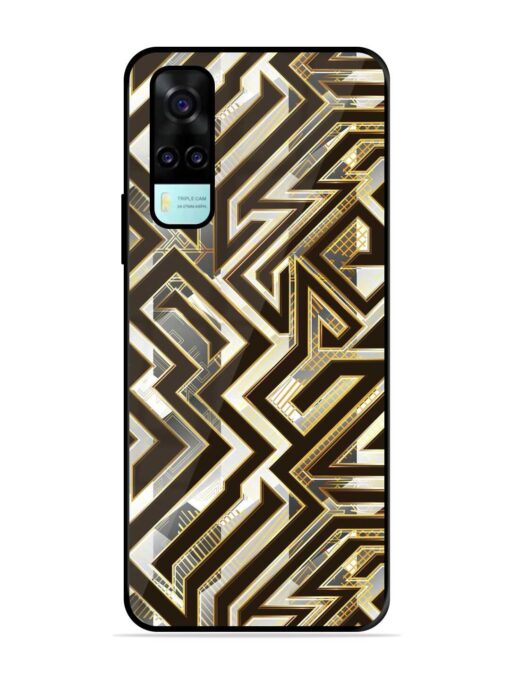 Technology Geometric Seamless Glossy Metal Phone Cover for Vivo Y53S Zapvi