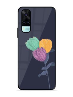 Flower Vector Glossy Metal Phone Cover for Vivo Y53S
