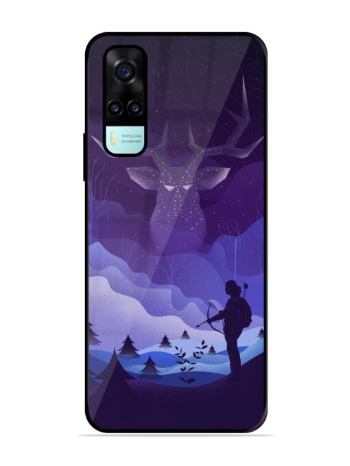 Deer Forest River Glossy Metal Phone Cover for Vivo Y53S Zapvi