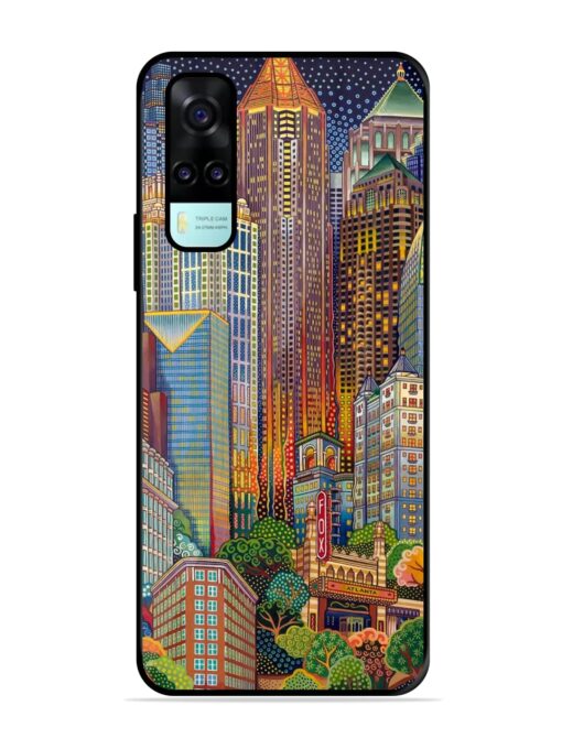 Cityscapes Art Glossy Metal Phone Cover for Vivo Y53S