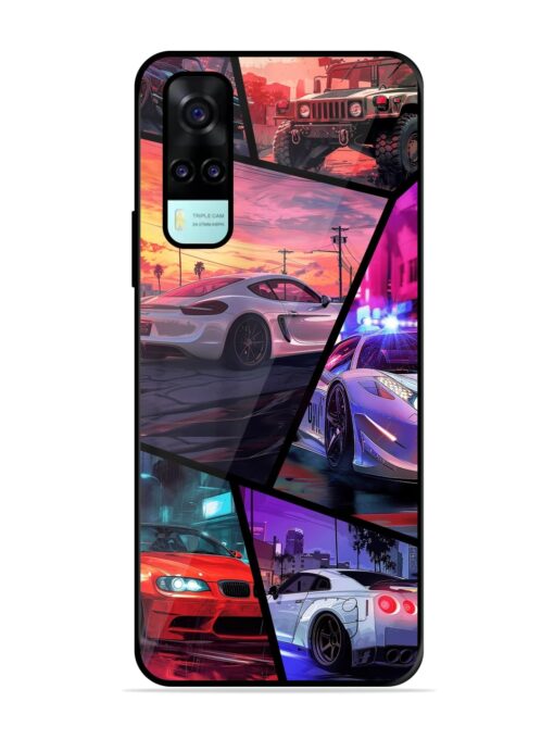 Ride In Pixels Glossy Metal Phone Cover for Vivo Y53S Zapvi