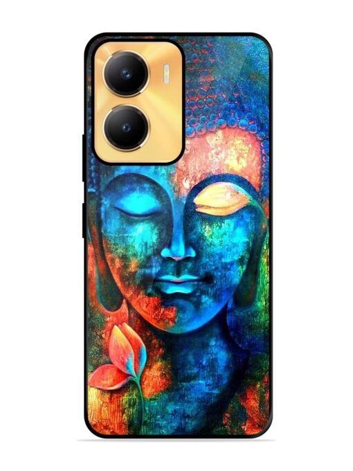 Buddha Painting Glossy Metal Phone Cover for Vivo Y56 (5G)