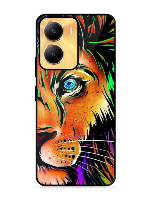 Colorful Lion Design Glossy Metal TPU Phone Cover for Vivo Y56 (5G)