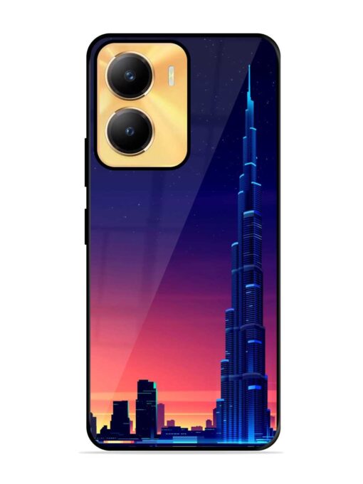 Burj Khalifa Abstract Glossy Metal Phone Cover for Vivo Y56 (5G)