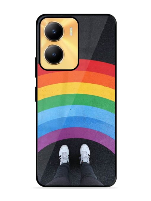 Legs Rainbow Glossy Metal TPU Phone Cover for Vivo Y56 (5G)