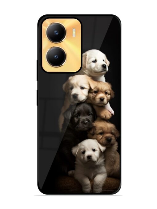 Cute Baby Dogs Glossy Metal Phone Cover for Vivo Y56 (5G) Zapvi