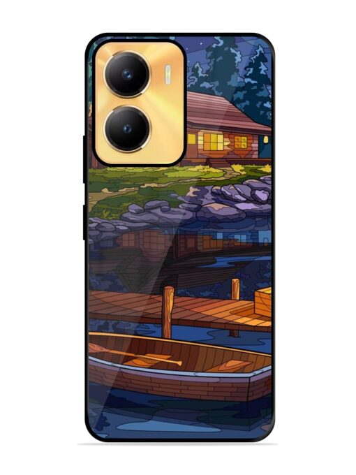 Village Night Scene Glossy Metal Phone Cover for Vivo Y56 (5G) Zapvi