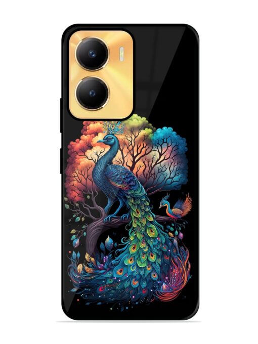 Peacock Tree Art Glossy Metal Phone Cover for Vivo Y56 (5G)