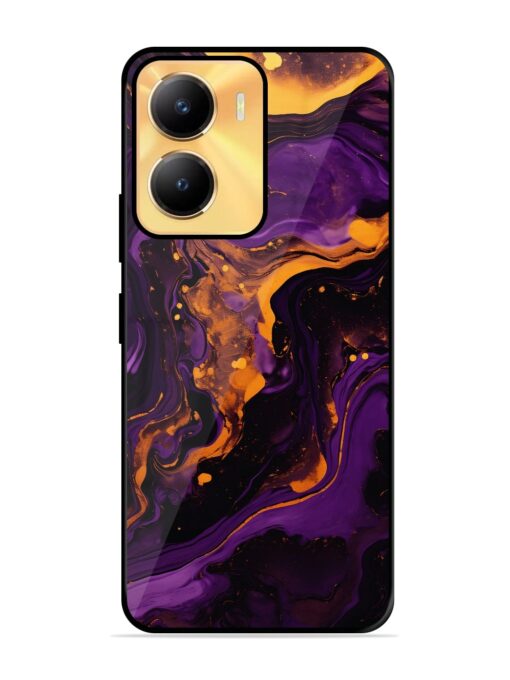 Painting Of A Purple Glossy Metal Phone Cover for Vivo Y56 (5G)