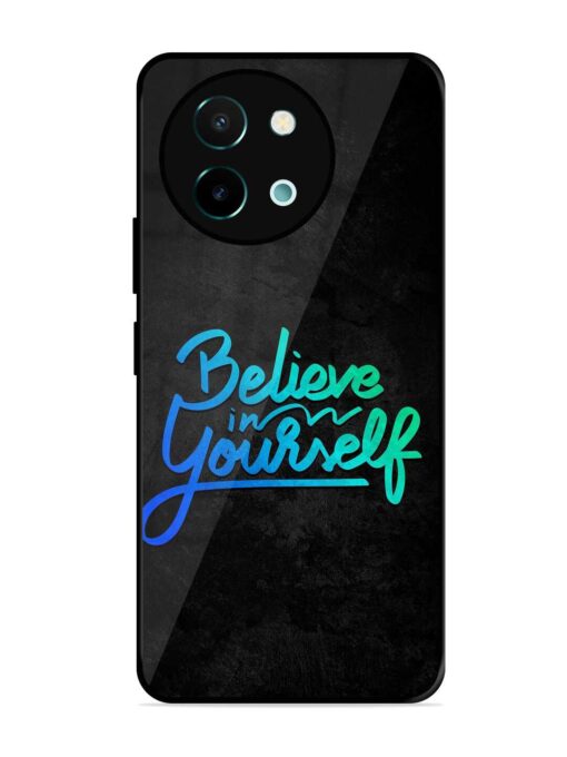 Believe In Yourself Glossy Metal Phone Cover for Vivo Y58 (5G) Zapvi